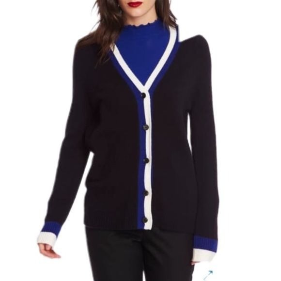 COURT AND ROWE Stripe Trim Cardigan Size Small - Picture 7 of 7